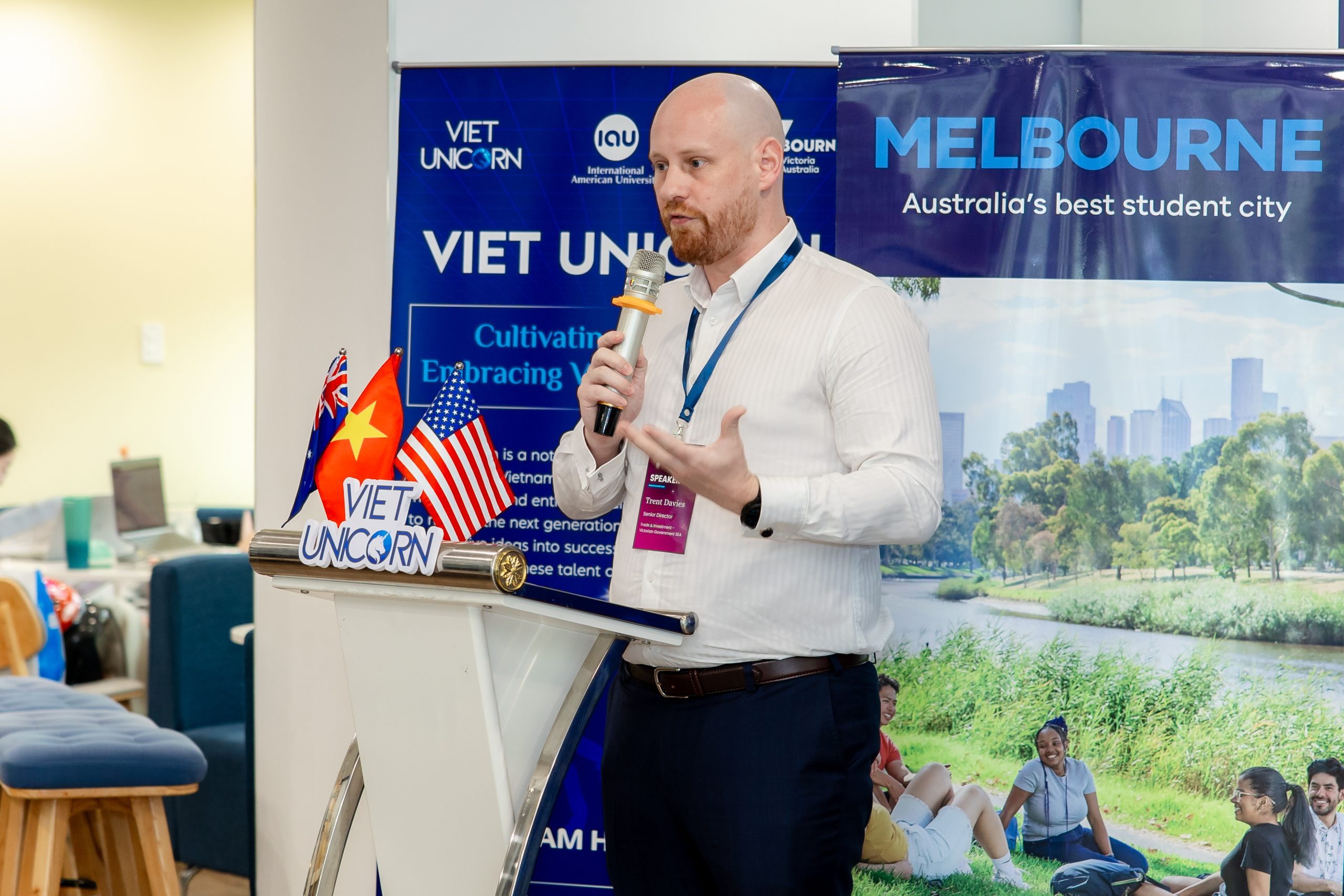 Ông Trent Davies, Senior Director, Victorian Government Trade & Investment (thuộc chính phủ bang Victoria, Úc)